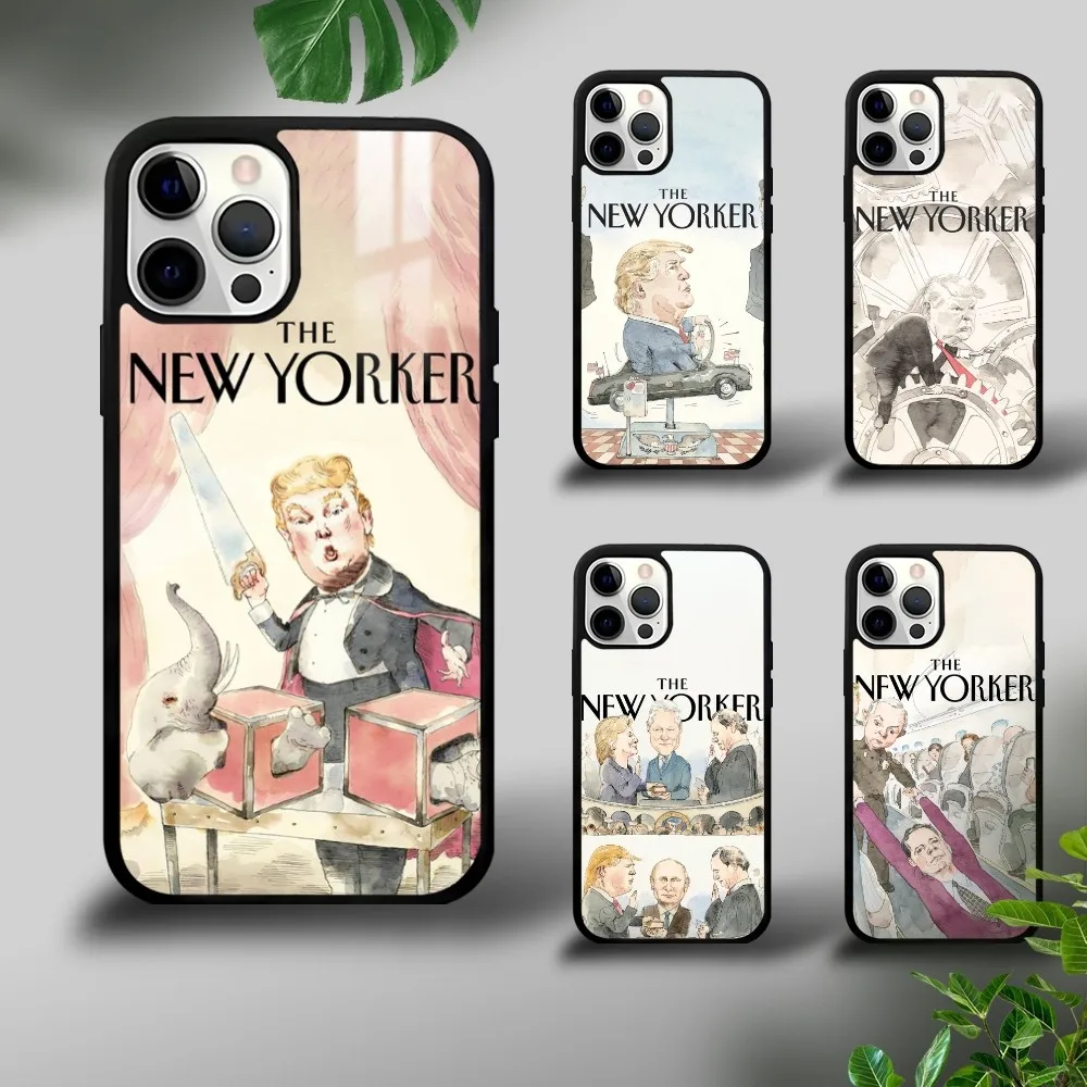 Funny T-TrumP Painting Phone Case For iPhone 16 15 14 13 12 11 Pro Xs Max Mini Plus Celulares Hard Funda