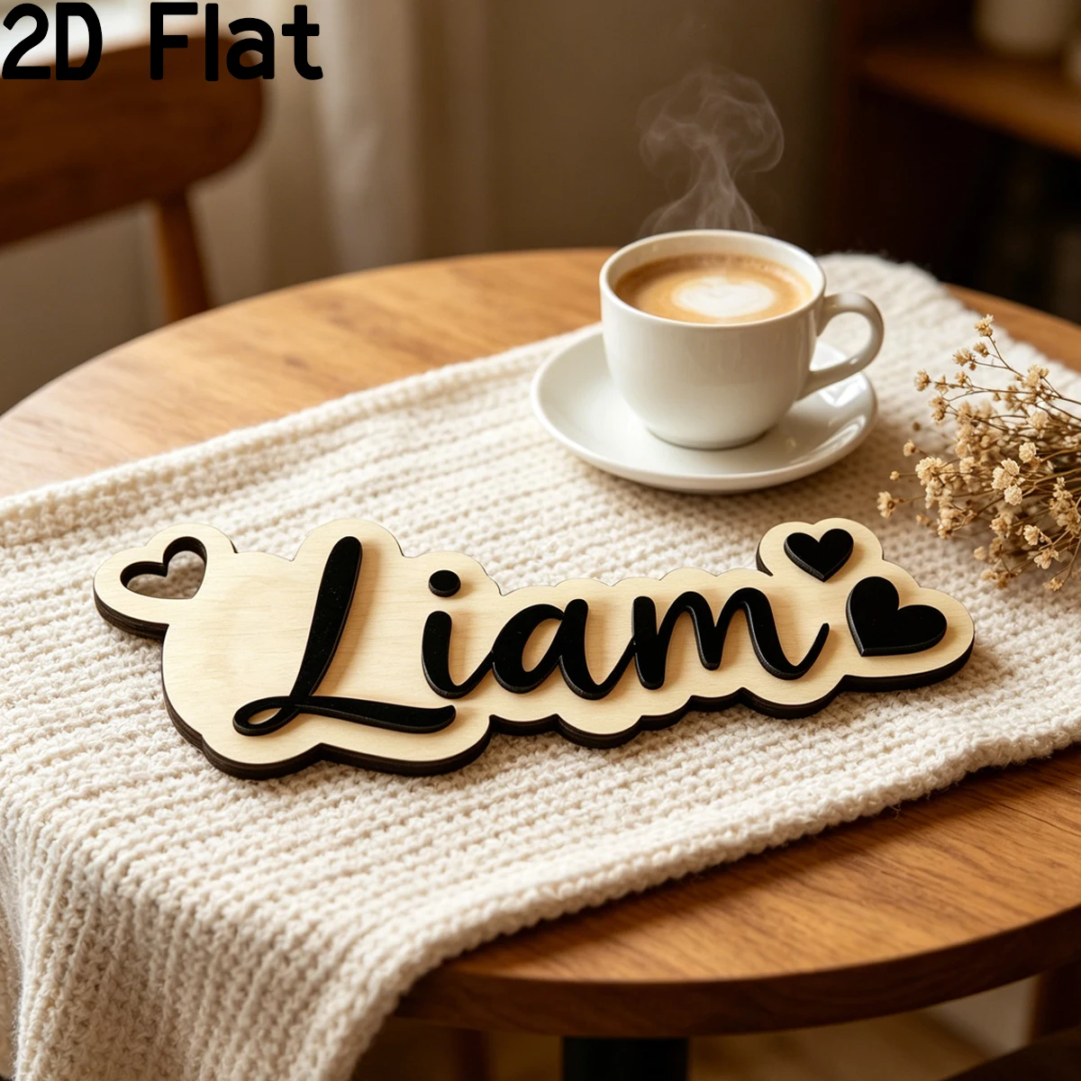 1Pc Custom Name Wooden Acrylic Name Plaque,Home Room Office Wall Door Decor,DIY Nursery Birthday Wedding Graduation Gift