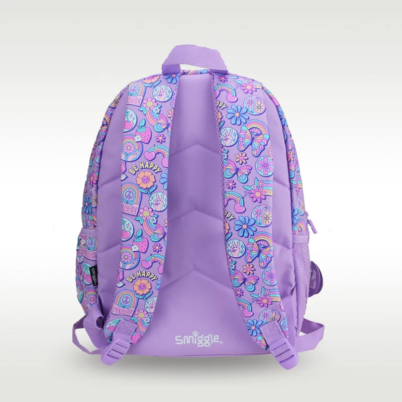 Australia smiggle tas sekolah anak-anak asli ransel perempuan tahan air pelangi kupu-kupu tas tangan 7-12 tahun 16 inci