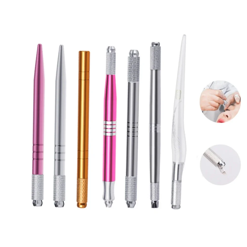 

Manual Tattoo Pen with 10pcs Blade Tebori Microblading Permanent Makeup Professional Eyebrow Tattoo Micropigmentation Accesories