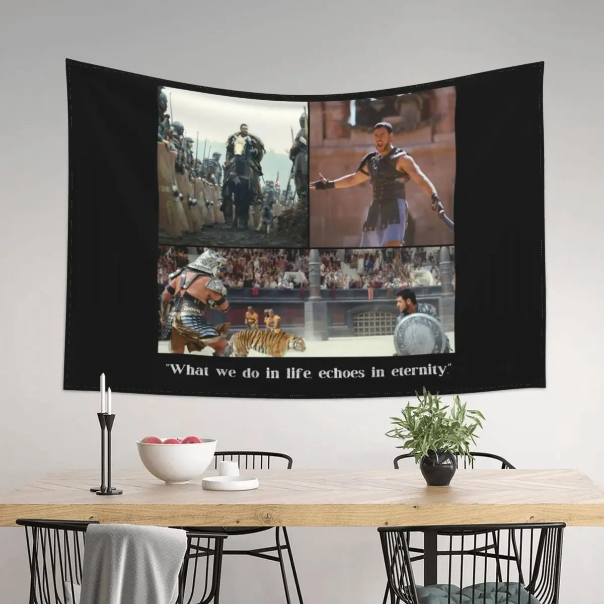 

what we do in life, echoes in eternity Tapestry Room Decor Korean Style Room Decor Home Decor Accessories Tapestry