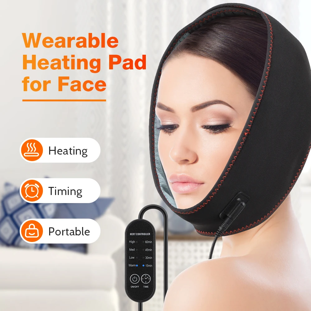 

Face V Shaper Facial Slimming Bandage Facial Heating Relaxation Lift Up Belt Shape Lift Reduce Double Chin Face Thining Band