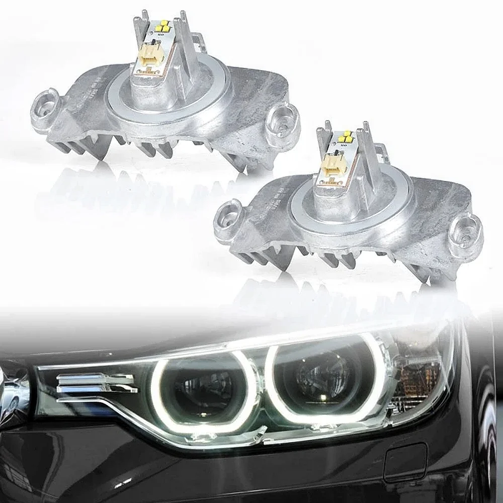 White Angel Eyes LED DRL Module For 12-15 BMW F30 F31 F34GT 328i 320i Xenon Headlight Daylight 63117398766 Daytime Running Light