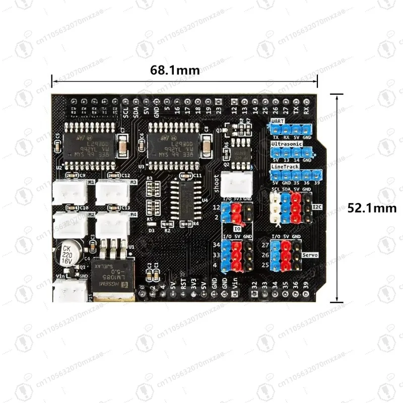 وحدة تحكم ESP32 Max V3 مع وحدة لوحة درع سائق المحرك L293D #6