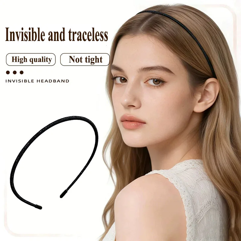 

Simple New Invisible and Traceless Headband for Women Non-slip Face Wash Hairbands Headband Thin Gold Color Styling Hair Hoops