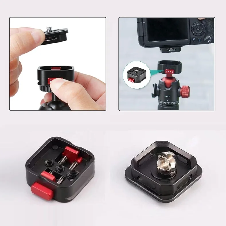 

Claw Quick Release Plate Kit, Quick Release Mount Rapid Connect Adapter for DSLR Cameras, Tripod, Handheld Gimbal Stabilizers