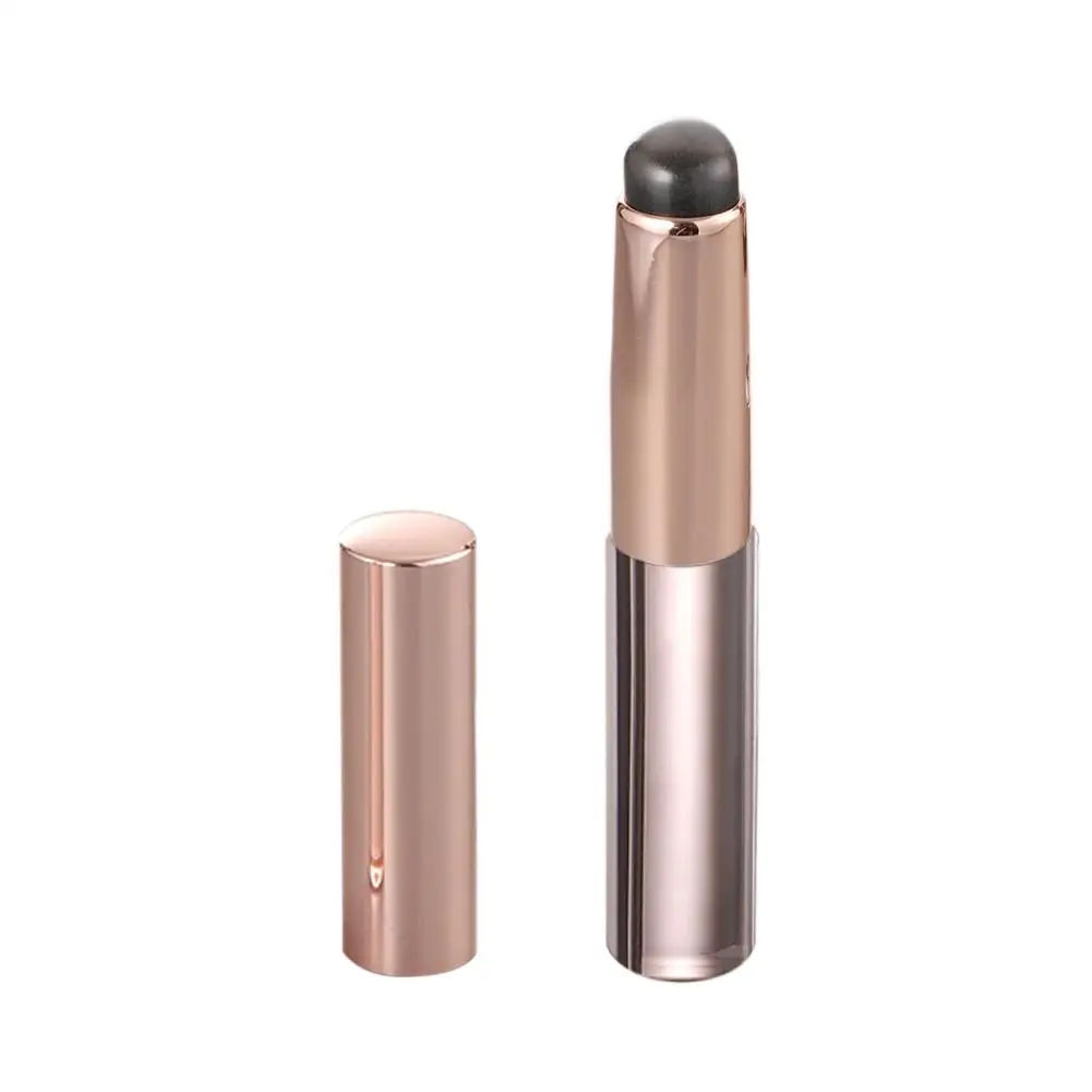 Brocha de silicona para labios con cubierta, corrector en ángulo, brochas para labios brillantes, brochas para bálsamo labial de cabeza redonda, Brus H1W4