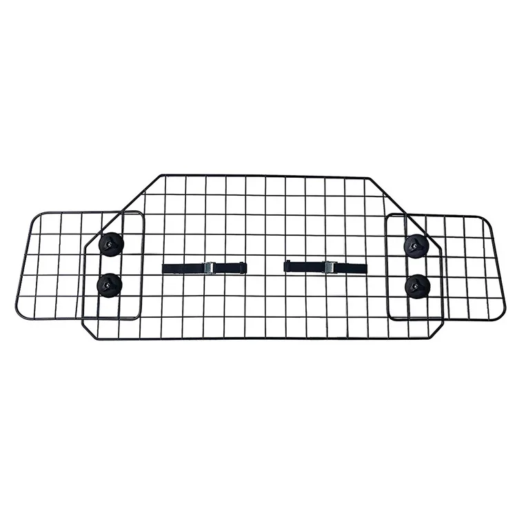 

Adjustable Large Dog Gate Pet Animal Safety Fence Iron Mesh Guard Barrier for Car Trunk 90.5-113cm Width Car Dog Partition Grid