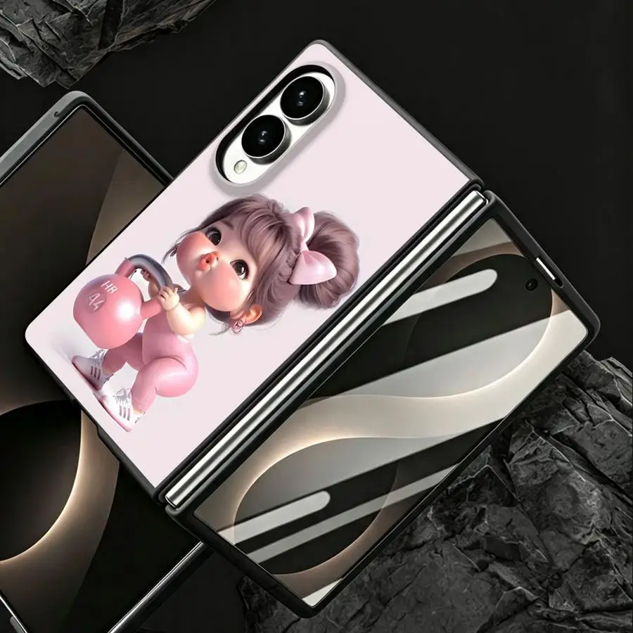 Luxury Phone Cover Case for Samsung Galaxy Z Fold8 Wide Z Fold 8 ZFold Wide ZFold8 Fitness Girl