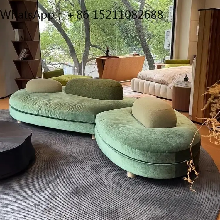 SCY minimalist fabric module combination love sofa small apartment pebble love sofa living room