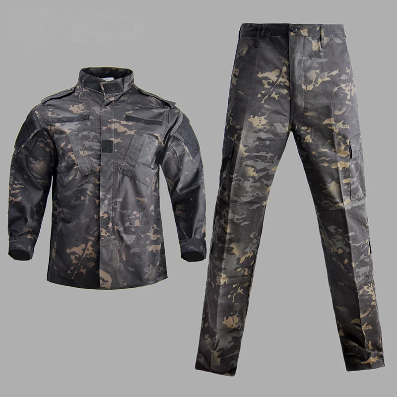 New Night Camouflage Suit ACU Python Pattern Camouflage Wear Resistant Training Suit MC/CP Camouflage Suit
