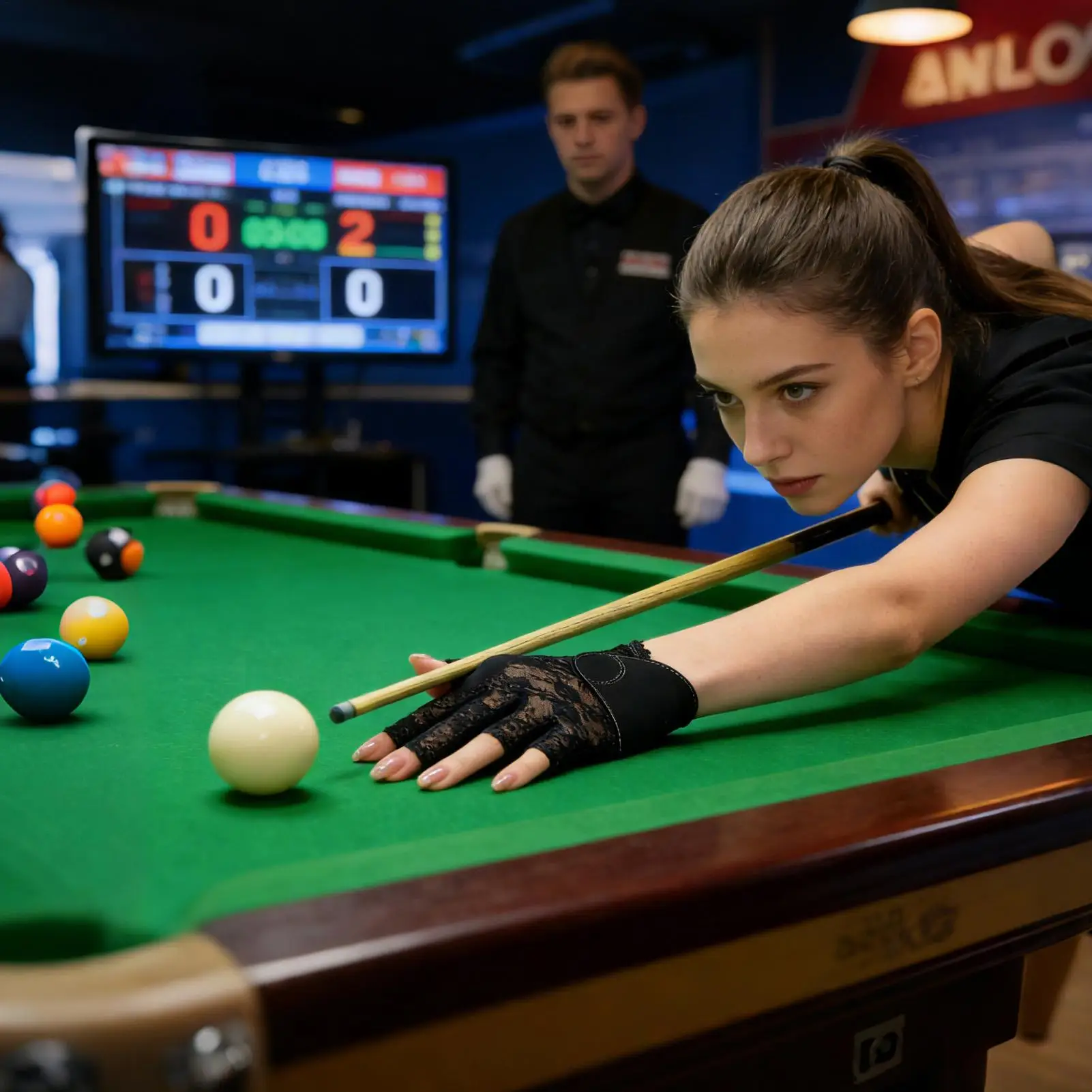 

Перчатка для бильярда на левую руку, дышащая, для женщин, для домашнего использования, турниров и активного отдыха