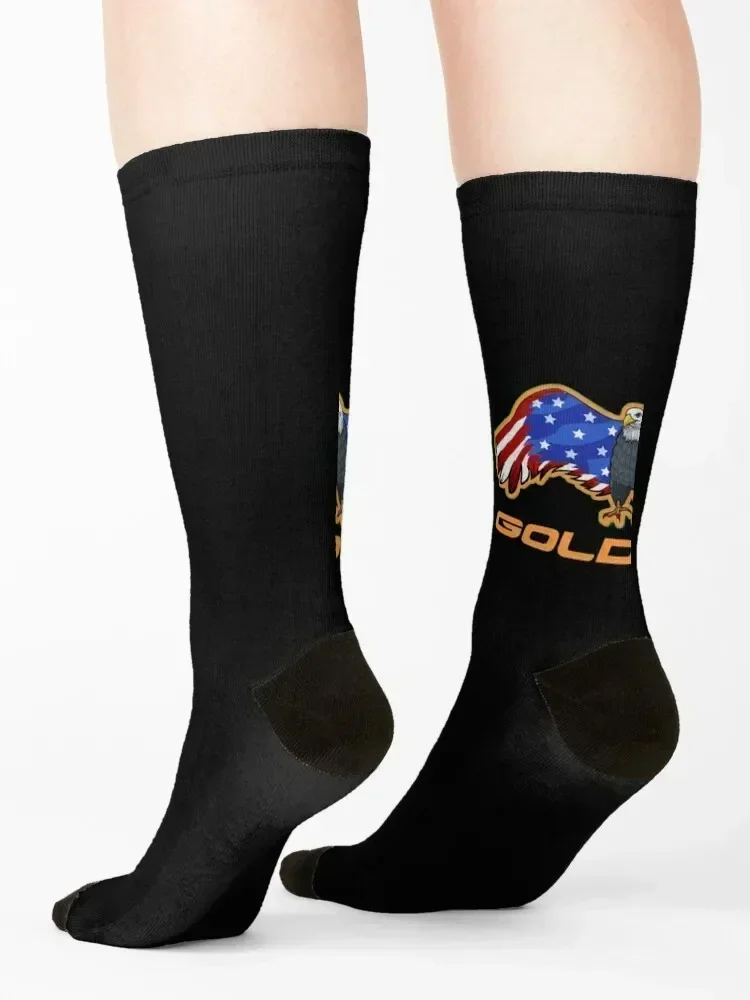 Goldwing Riders USA Patriotic t shirt for motorcycle Essential T-Shirt Socks Running cool tennis Socks Men Women's