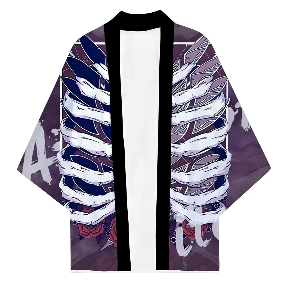 Summer New Products Digital Printing Baby Chainsaw Man Anime Series Surrounding Kimono Cape Two-dimensional Feather Woven Robe