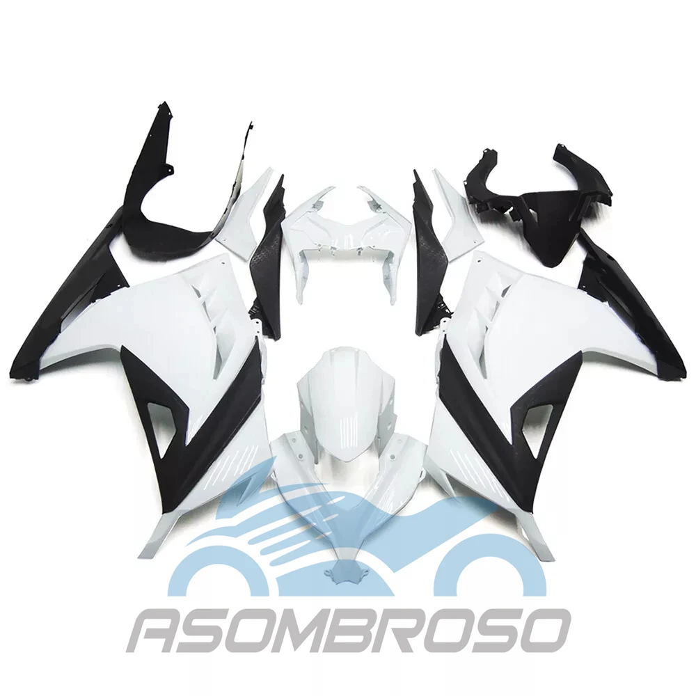 

For KAWASAKI NINJA 300 2013 2014 2015 2016 2017 ABS Plastic Fairings EX300R 13-17 Motorcycle Fairing Kit White Black