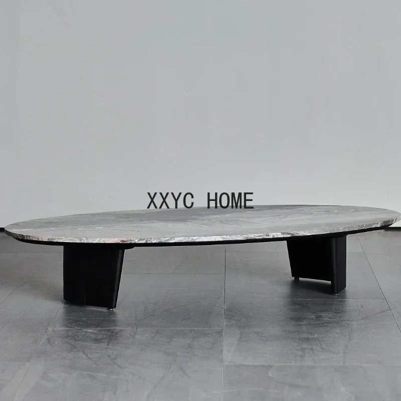 

Прямоугольный итальянский стол из натурального мрамора и дуба с эффектом копчения, 1,6 м