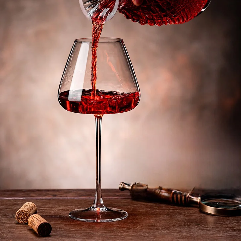 Luxury Crystal Wine Glasses Set for Red Wine Buret Decanter High Footed Glasses Home Use Dining Table Utensils Elegant Style