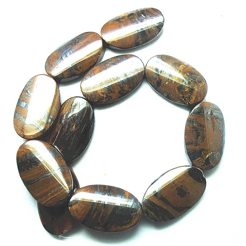 10PCS NATURAL YELLOW TIGER EYE STONE NATURE SEMI PRECIOUS STONE 34X22MM DIY JEWELRY FINDINGS BEST SELLINGS
