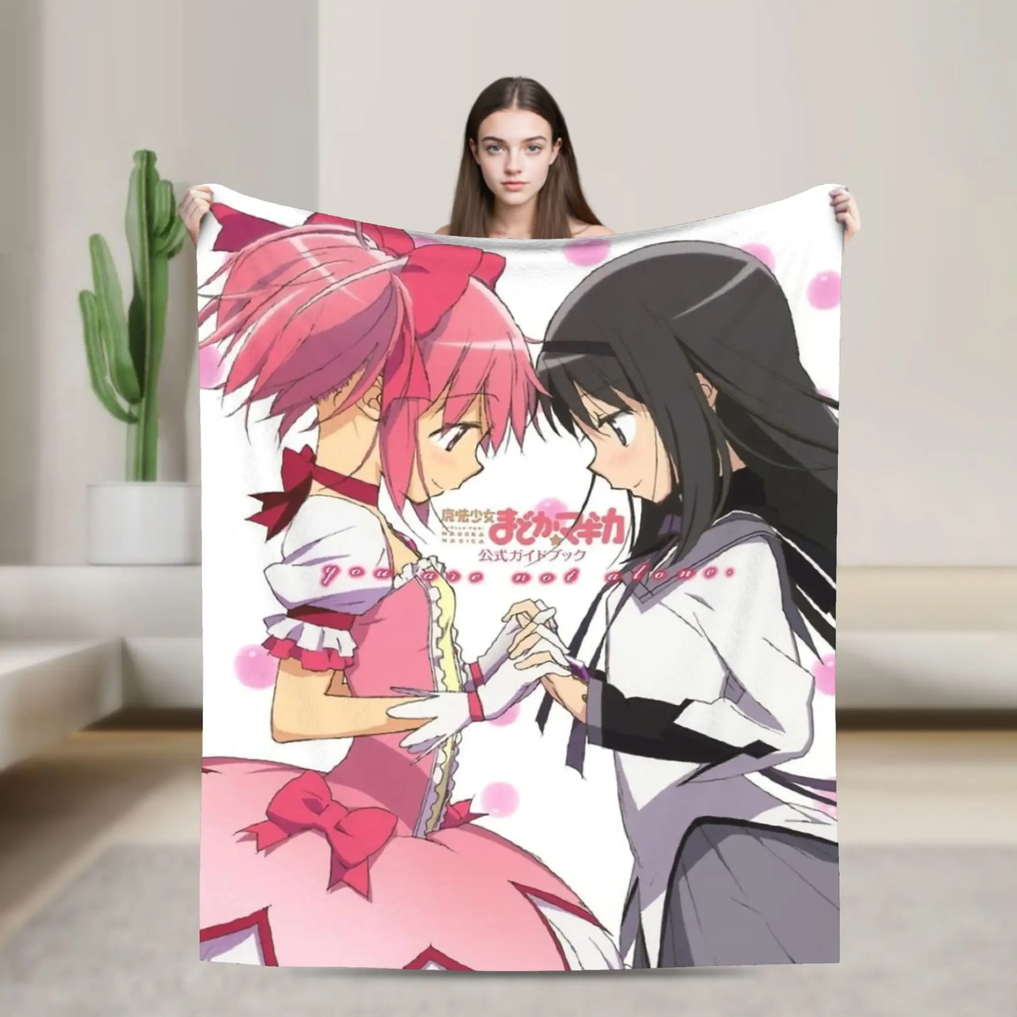 Puella Magi Madoka Magica Blanket Flannel Summer Air Conditioning   Super Warm Throw Blanket for Bedding Car Bedding Throws