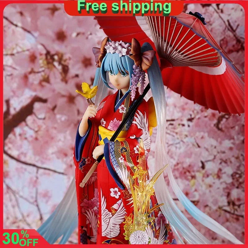 22cm Hatsune Miku Anime Figure Miku Colorful Clothes Bathrobe Kimono Action Figure Sexy Girl Collect Statue Model Doll Gift Toys