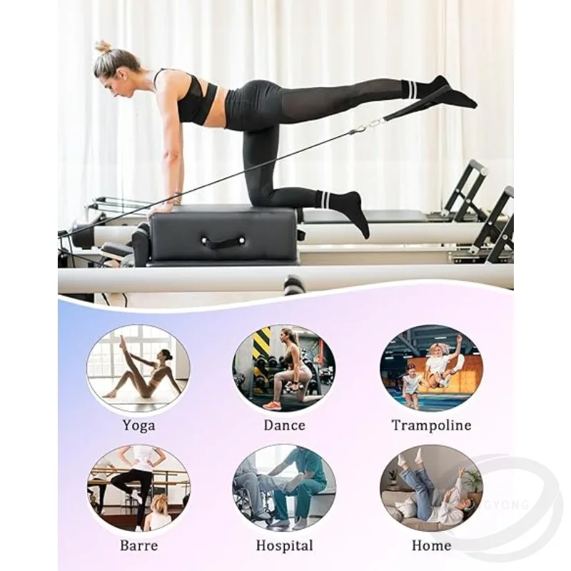 جوارب بيلاتيس غير قابلة للانزلاق مع مقابض للنساء نعل متوسط بلون سادة مضاد للانزلاق قبضة اليوغا بيلاتيس جوارب باليه 4 أزواج