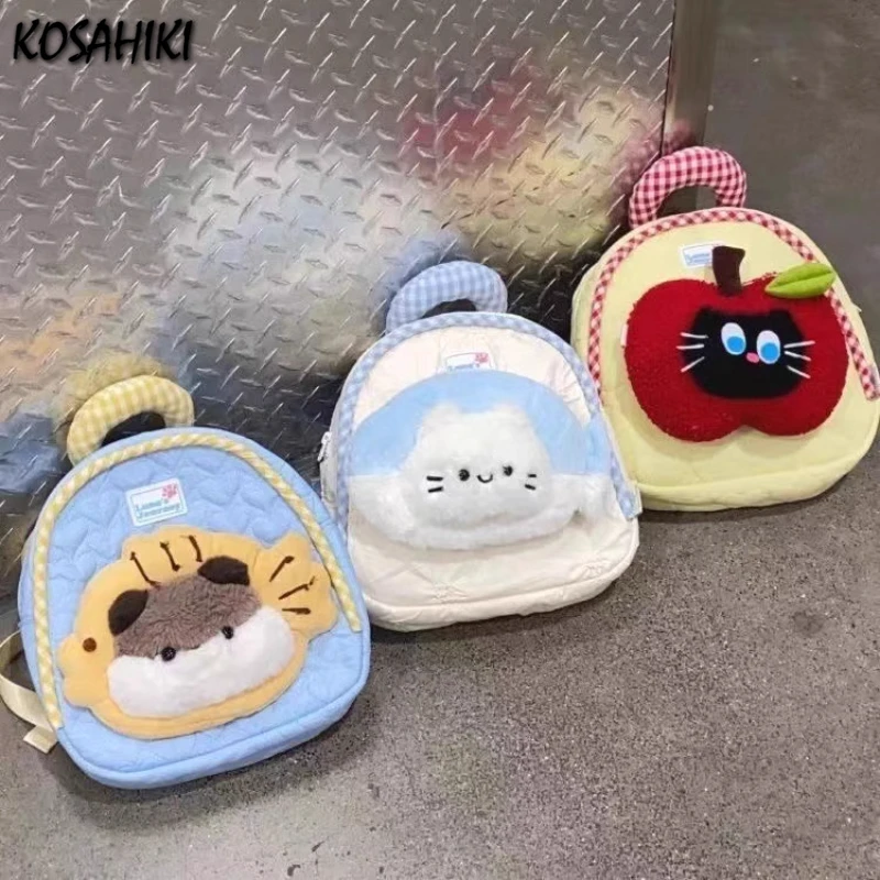 

Роскошный дизайн Ins Kawaii мини-рюкзак контрастного цвета шикарные лоскутные милые школьные сумки милые Y2k эстетические модные сумки для женщин