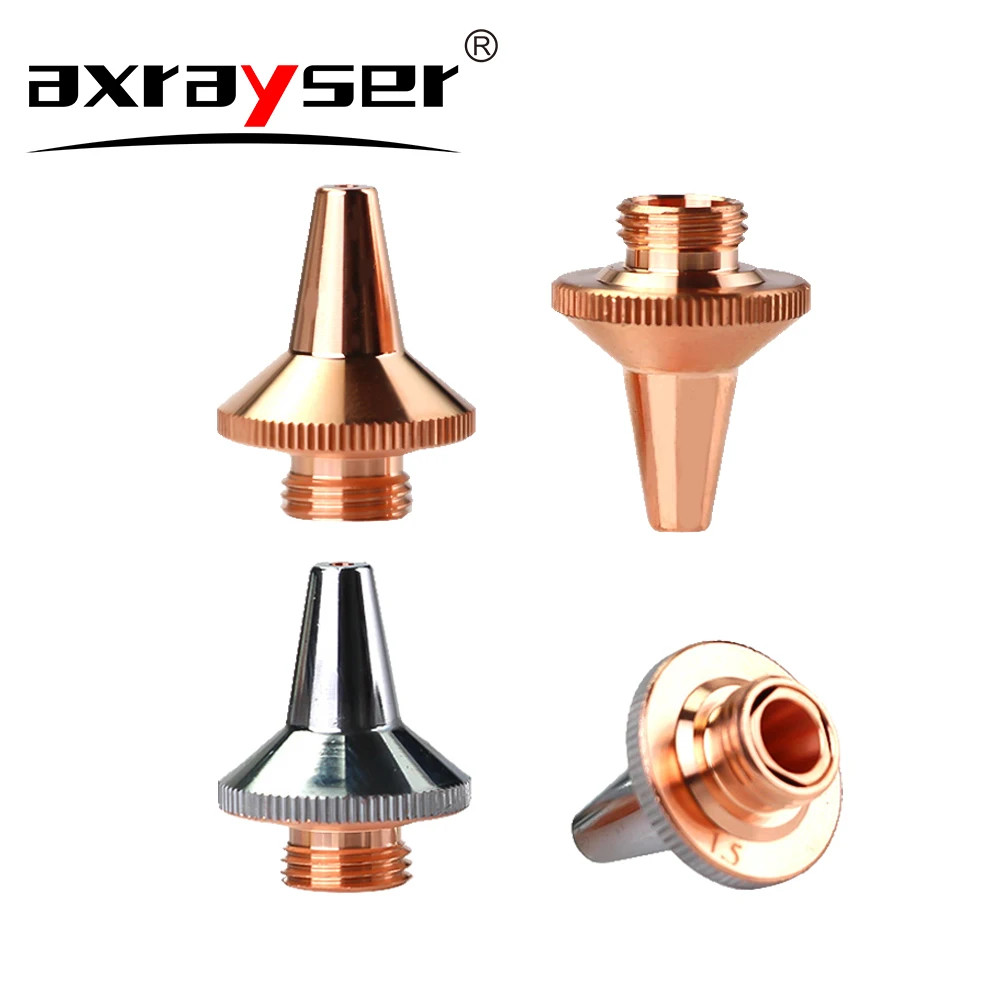 3D Laser Nozzles M8 M6 Single Layer Double Chrome Layer Fiber Cutting Machine Parts for Raytools BT240S BM109 WSX HAN\'S Precitec