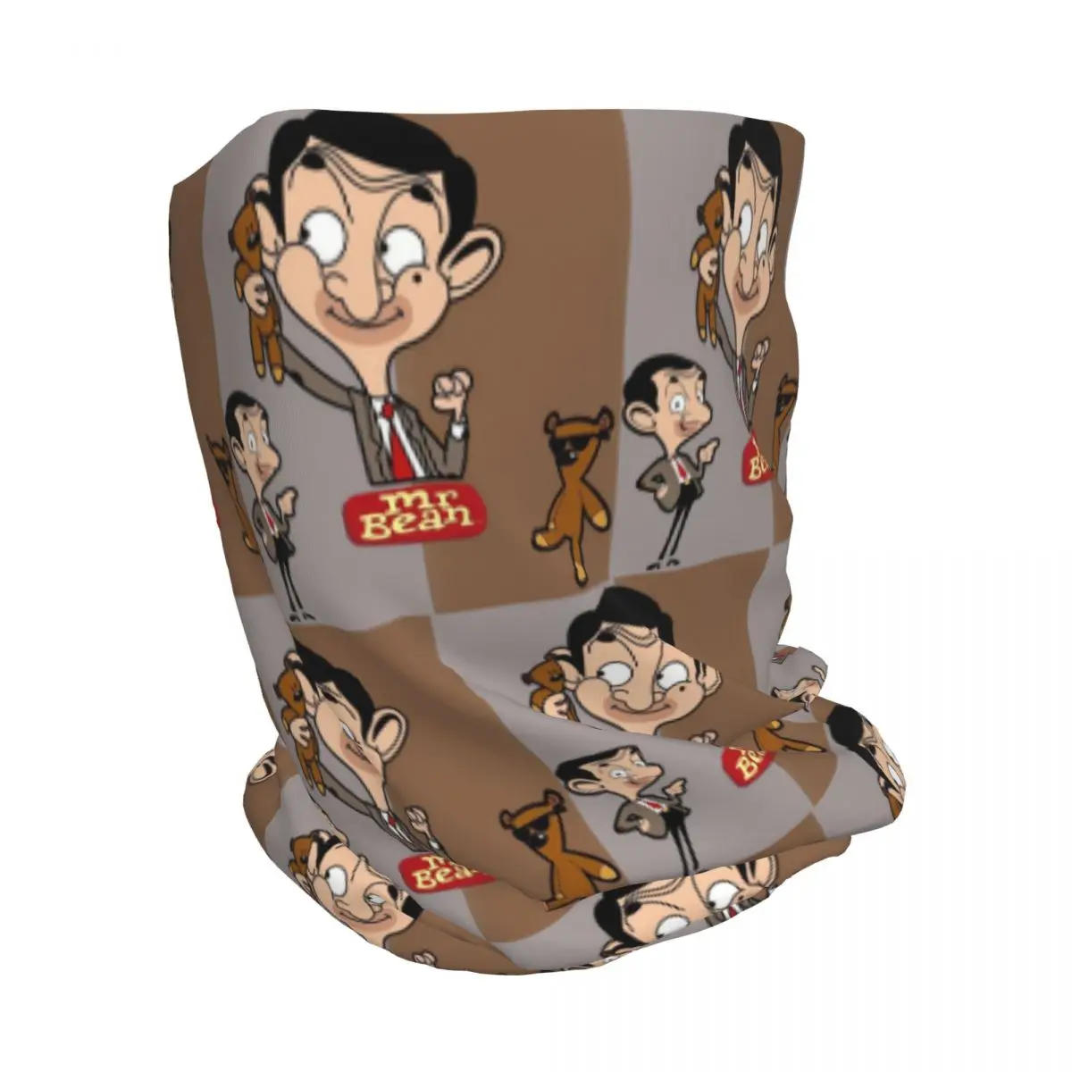 Mr. Bean Cartoon Bandana Neck Gaiter Wrap Scarf Multifunction Balaclava Beanies Hat Unisex Adult Washable