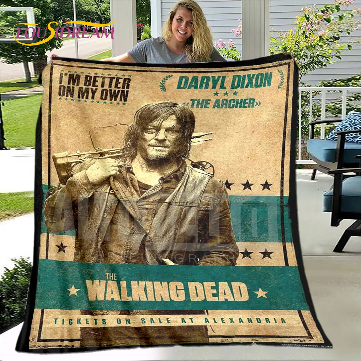 The Walking Dead Horror Soft Plush coperta, coperta di flanella coperta per soggiorno camera da letto divano Picnic Cover Bettdecke