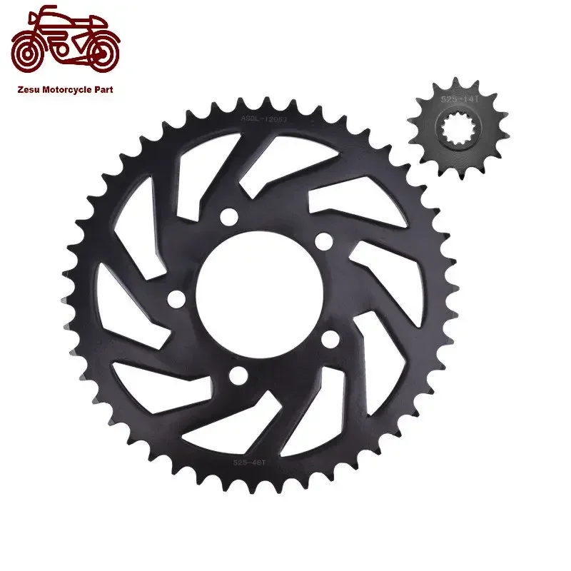 525 14T 46T 600CC Motor Bike Front and Rear Sprocket Set for Benelli 600 BN600 BJ600 BN 600 BJ 600 525 14T 46T