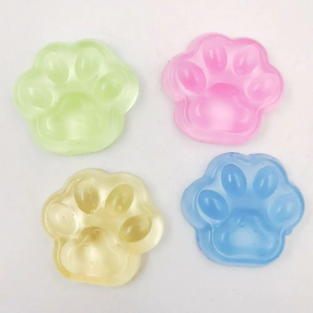 Creative Transparent Ice Cube Balls Squeeze Toy Cat Paw Stress Relief Fidget Toys Party Favors for Kids Birthday Gift