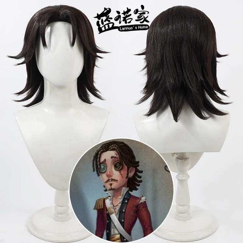 

Anime Identity V Jose Baden Cosplay Wig Halloween Carnival Party Props Synthetic Hair Heat Resistant Fiber + Wig Cap