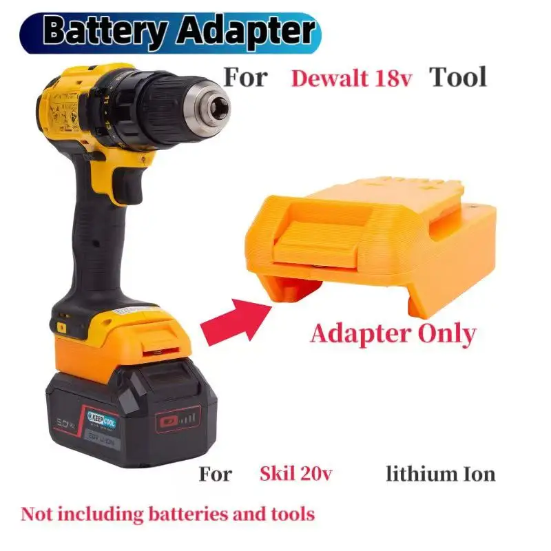 

Battery Converter Adapter for Skil 20v Lithium Adapter To Dewalt 18v 20v Tools Converter(Not include tools and battery)