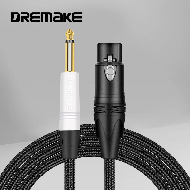 

Mono 6.35mm 1/4 Inch TS Male to XLR Female Unbalance Interconnect Cable for Power Amplifier Audio Stage DJ Studio Audio Console
