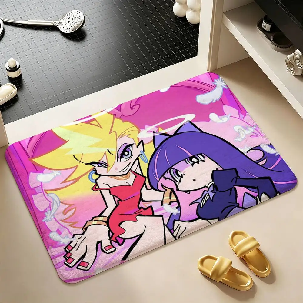 Panty Stocking with Garterbelt  Shower Room Absorbent Small Floor Mat Soft Comfortable Decorative Foot Mat