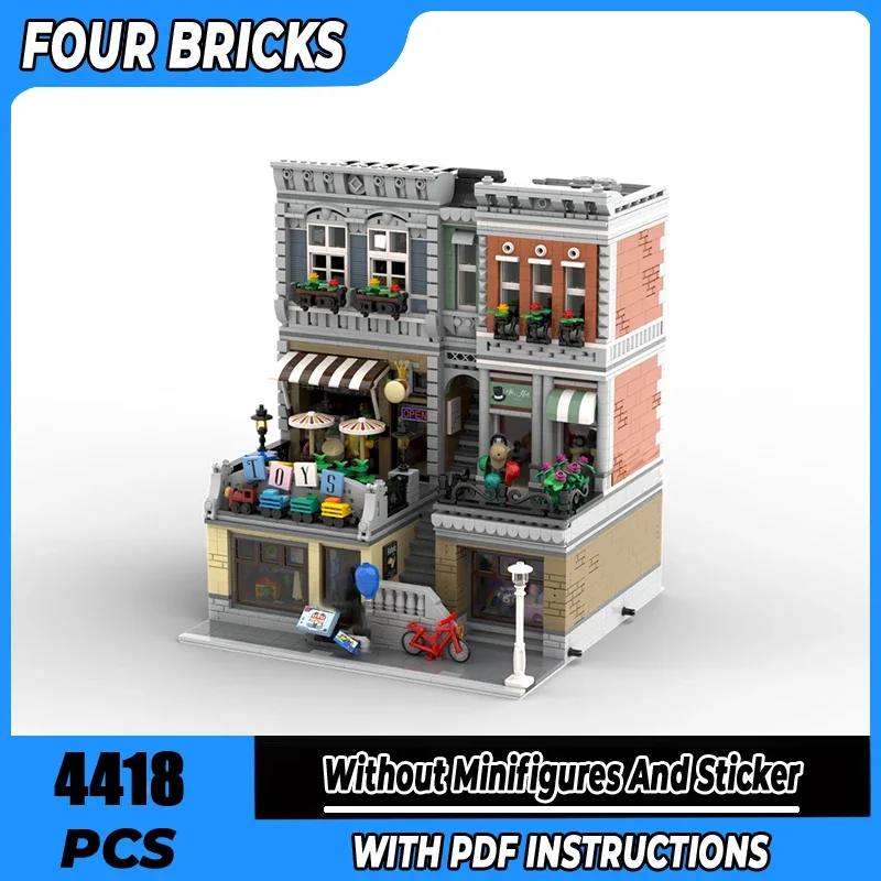 

Moc строительные блоки магазин игрушек технология модульные кирпичи модель подарки рождественские игрушки наборы «сделай сам» сборка