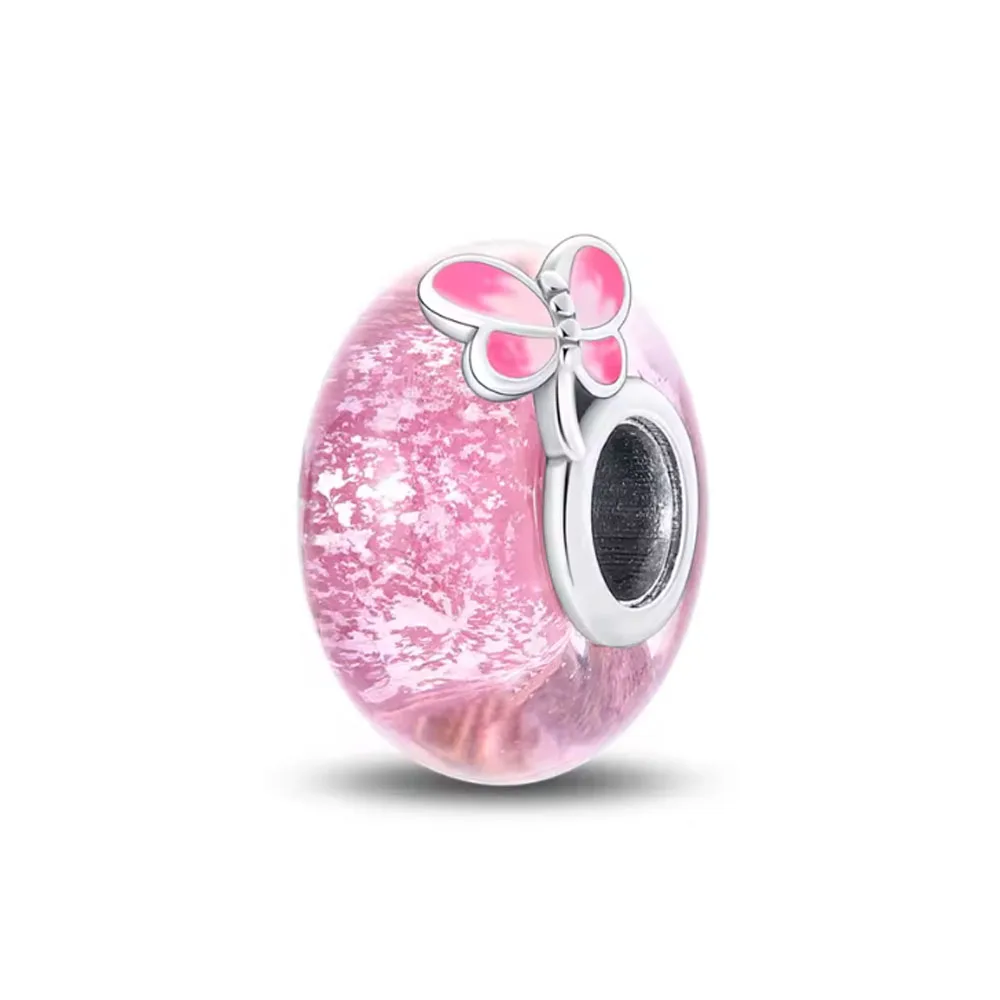 New Authentic 925 Silver Original Pink Series Charm Fit Bracelet Jewelry Couple's Anniversary Gift Perfume Cake Bead Pendant - view 3