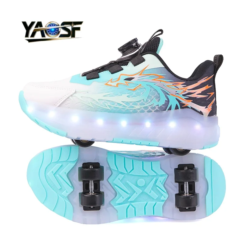 Children's And Teenage Roller Skates - Fashionable Upgraded Edition with Enhanced Stability - Detachable Dual-Use Sports Shoe view 6