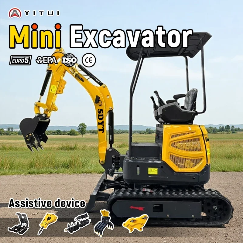 Mini escavatore a consegna rapida da 2,0 tonnellate per fattoria di frutteti Escavatore su pista personalizzato di alta qualità CE EPA Euro 5 Consegna rapida