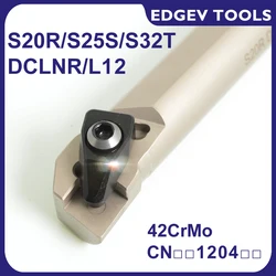 EDGEV S20R S25S S32T S40U DCLNR12 DCLNL12 CNC Lathe Boring Bar Internal Tool Holder For CNMG 120404 120408 432 Carbide Insert