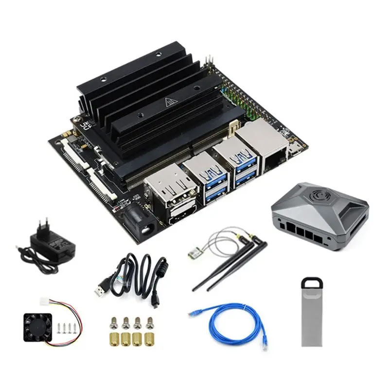 B68A For Jetson Nano 4GB Developer Kit Intelligence Development Board Kit With Jetson Nano Module+Aluminum Case