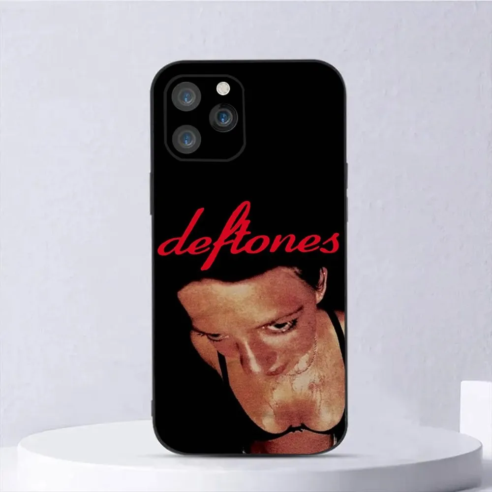 Rock Band D-Deftones Phone Case For iPhone 15,14,13,12,11,Plus,Pro Max,XS,X,XR,SE,Mini,8,7 Soft Silicone Black Cover