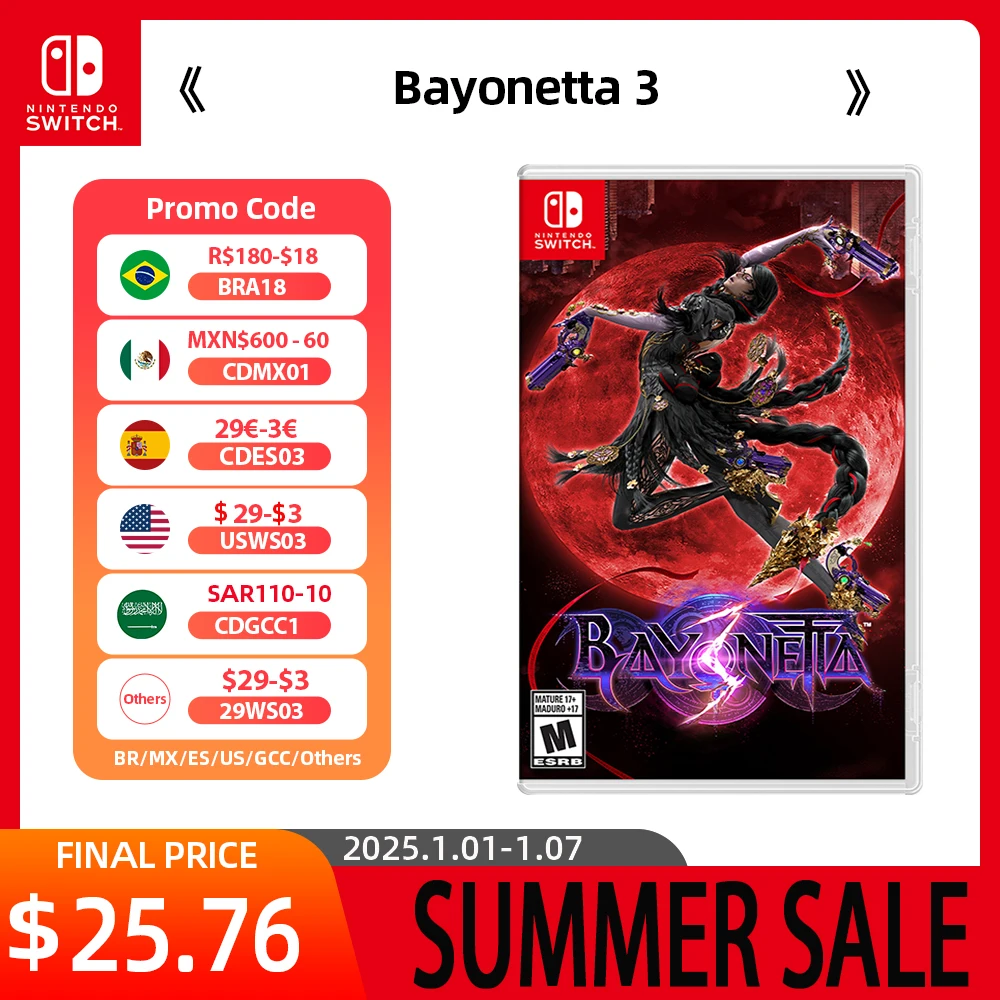 Nintendo Switch Game Deals - Bayonetta 3 - for Switch OLED Switch Lite Game 100% Original Physical Card