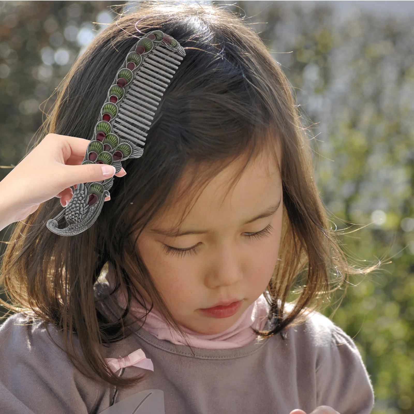 2 szt. Mini Zestaw Lusterko i Grzebień Vintage Retro Przenośny Kompakt do Makijażu dla Kobiet Ręczny Toaletnik Idealny na Podróże Opcja Prezentowa