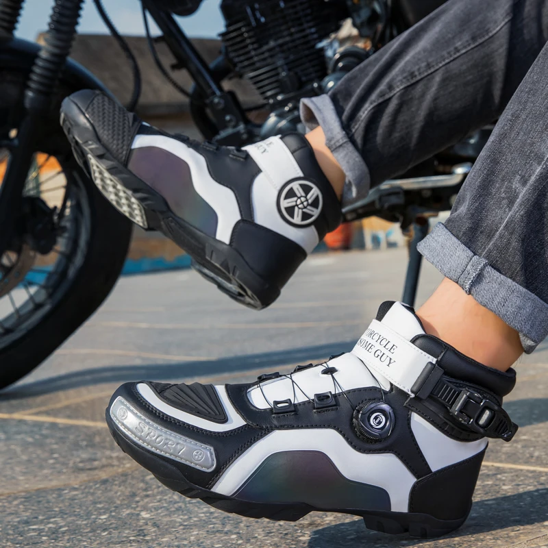 

Мотоциклетные ботинки, мужская обувь для езды на мотоцикле, противоскользящая мотоциклетная обувь, ботинки для мотокросса, гонок по бездорожью, Botas Para Moto
