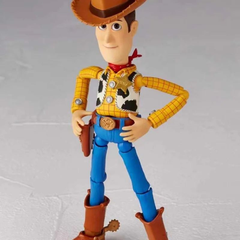 Original In Stock Kaiyodo Revoltech Toy Story Sherif Woody Ver.1.5 2.0 Action Figures Anime Ornaments Collection Model Gifts Toy