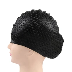 Swimming cap water drop cap diving silica gel boys and girls adult long hair swimming cap waterproof comfortable professional sw