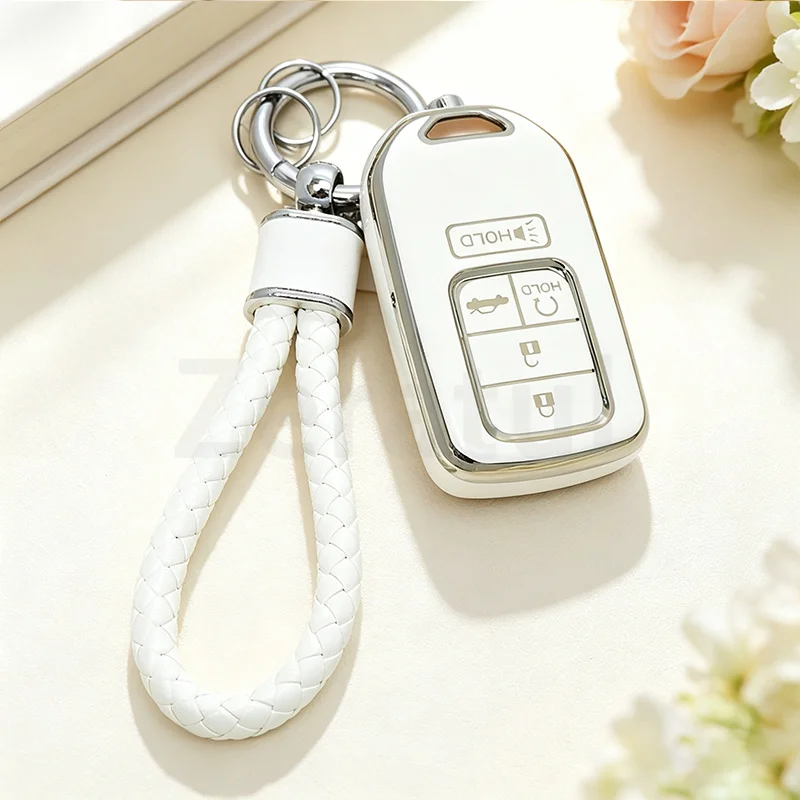 2/3/4/5 Buttons TPU Car Shell Fob Holder Auto Key Case Cover For Honda Civic Accord Pilot CR-V Insight EX EX-L Touring Keyless