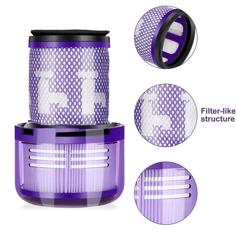 Abvi-para dyson v12 detectar filtros de aspirador de pó fino acessórios de aspirador de pó 971517-01