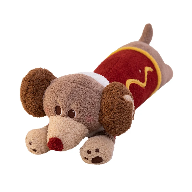 

90/110CM Lovely Sausage Dog Plush Toys Kawaii Dogs with Cloth Plush Pillow Stuffed Soft Sleeping Cushion Birthday Gift